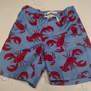 Janie and Jack lobster and crab swim boy swim trunks